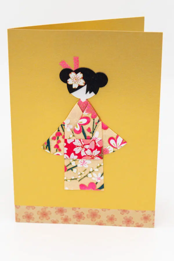 Carte petite geisha rose