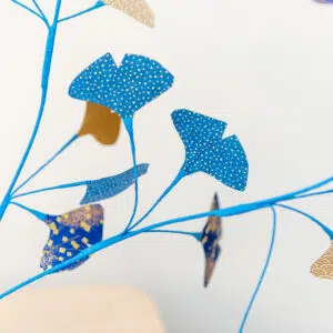 Bouquet « ichō » bleu et or – Image 4