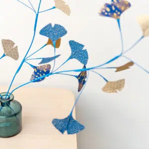 Bouquet « ichō » bleu et or – Image 2