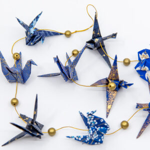 Guirlande bleue et or