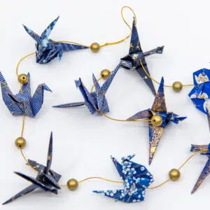 Guirlande bleue et or