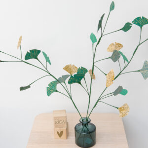 Bouquet « Ichō » vert et or