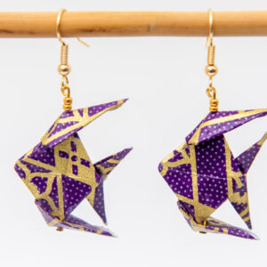 Boucles d’oreilles poissons violets
