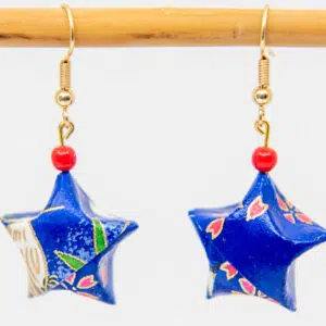 Boucles d’oreilles étoiles bleues