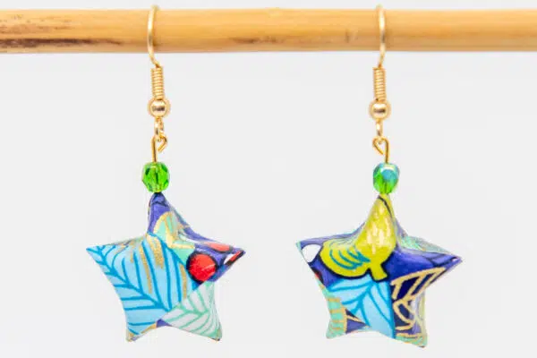 Boucles d’oreilles étoiles violettes