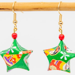 Boucles d’oreilles étoiles vertes
