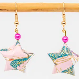 Boucles d’oreilles étoiles roses