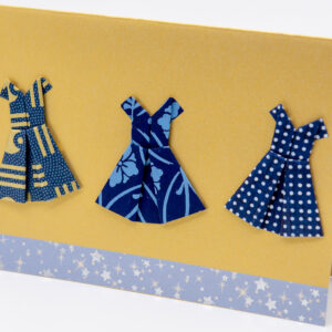 Cartes petites robes bleues