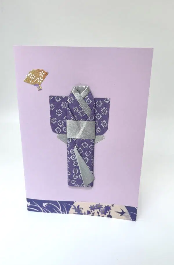 Carte kimono violet