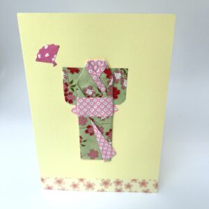 Carte kimono rose