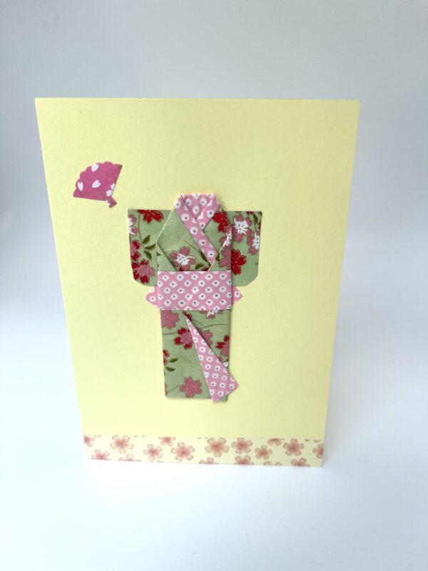 Carte kimono rose