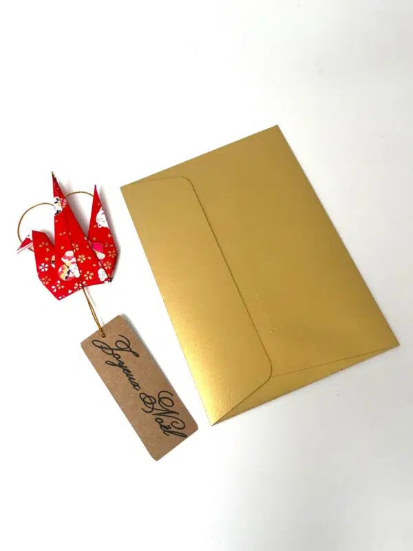 Grue voyageuse « joyeux noël » rouge