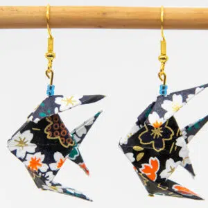 Boucles d’oreilles « lune de saphir »