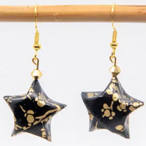 Boucles d’oreilles « pour kimono noir »
