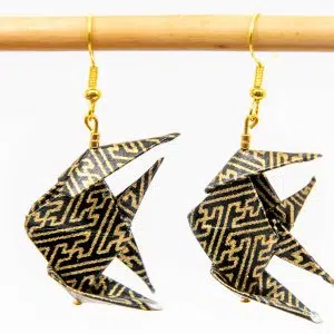 Boucles d’oreilles « théâtre de No »