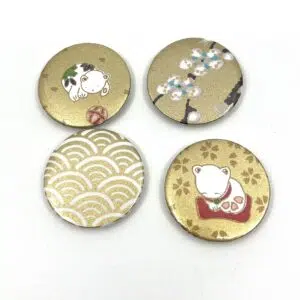 Lot de magnets Niko Niko dorés