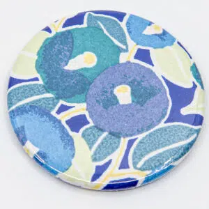 Miroir de poche « Kagayake » fleurs bleues
